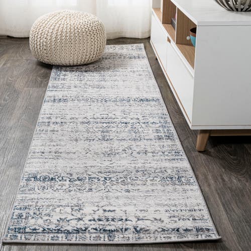 Jonathan Y Tidal Modern Strie' Area Rug In Gray/blue