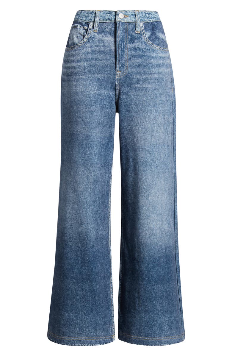 CITY BLUES Wide Leg Cotton Terry Knit Jeans, Alternate, color, Indigo