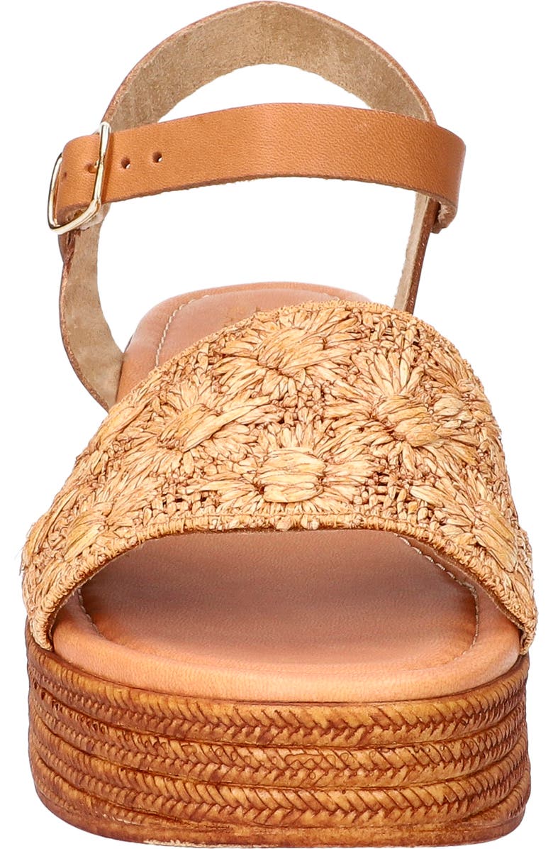 Bella Vita Kea Espadrille Wedge Sandal, Alternate, color, Natural Floral Raffia-Leather
