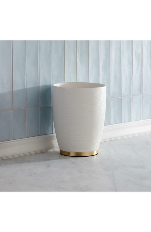 Roselli Trading Company Dubai Wastebasket In White