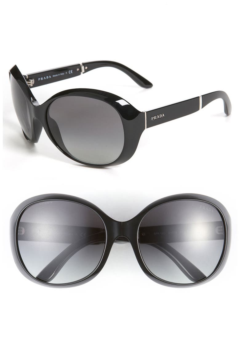 Oversized Sunglasses, Main, color, BLACK/ GREY GRADIENT