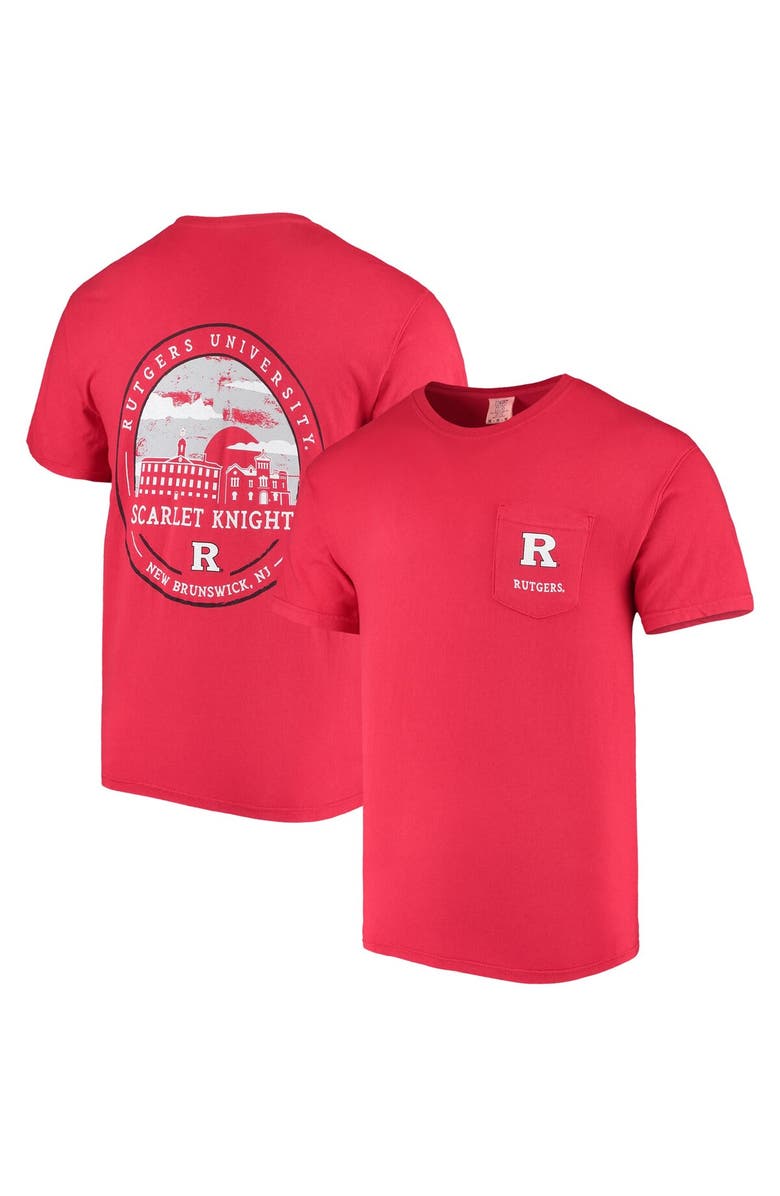 IMAGE ONE Men's Scarlet Rutgers Scarlet Knights Circle Campus Scene T-Shirt, Alternate, color, 