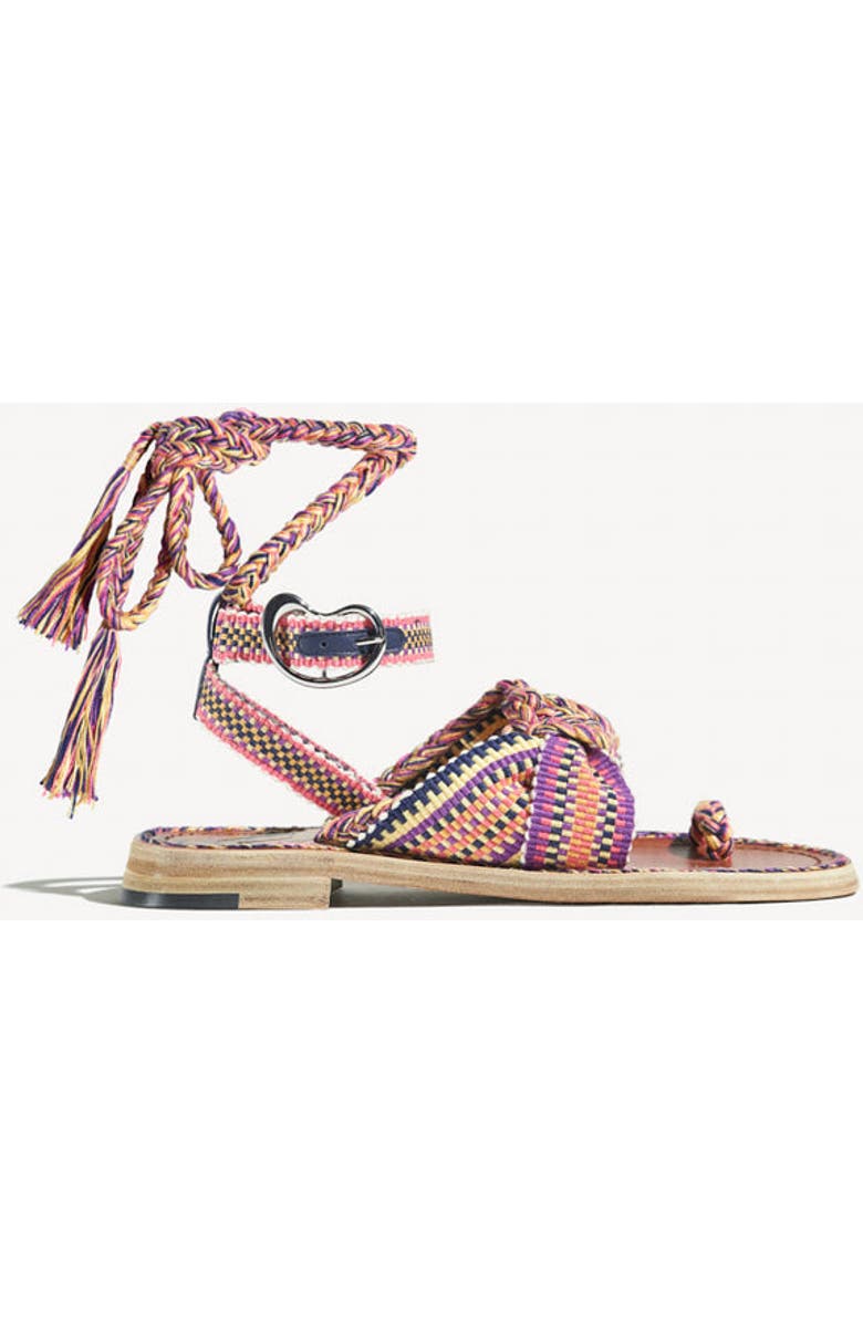 Amambaih Lorena Flat Sandals, Main, color, Isle