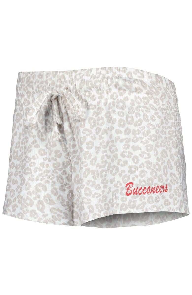 CONCEPTS SPORT Women's Concepts Sport White/Cream Tampa Bay Buccaneers Montana Knit T-Shirt & Shorts Sleep Set, Alternate, color, White