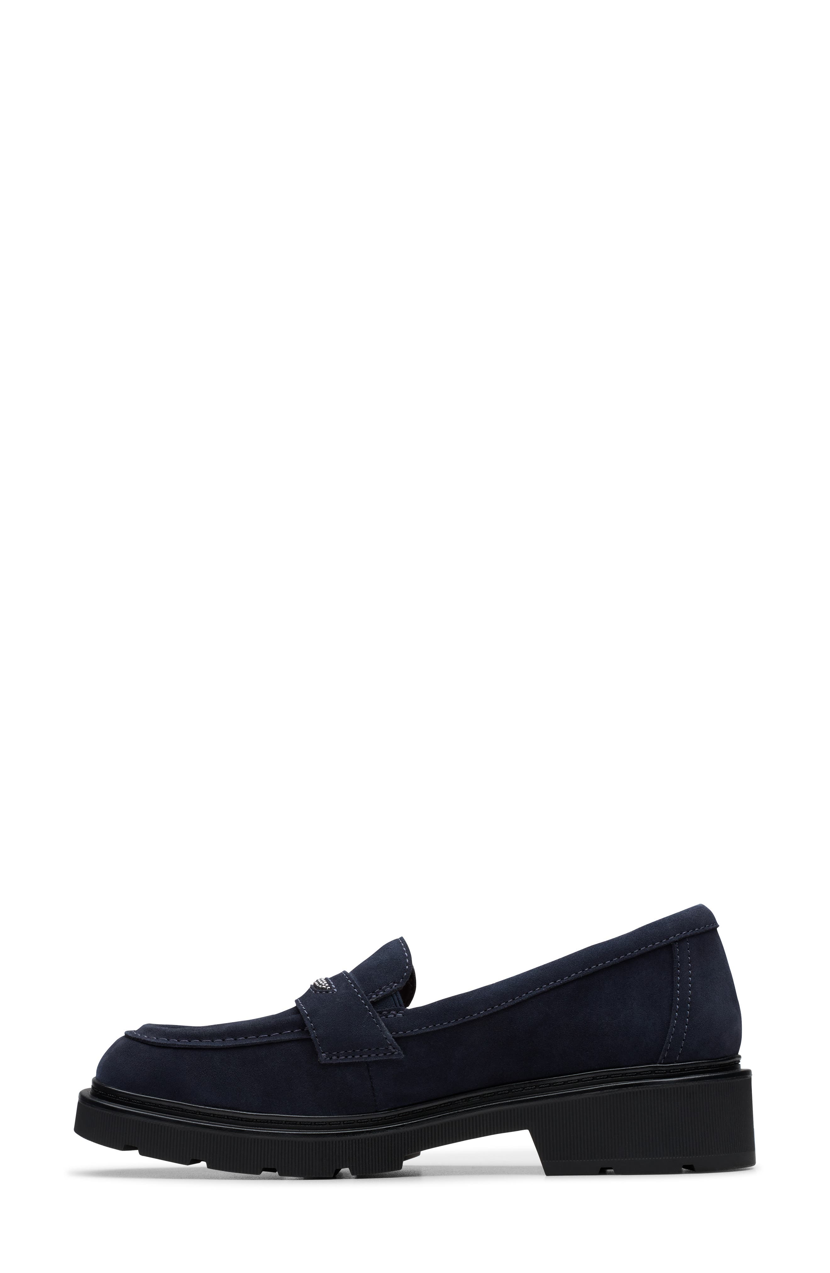 Lauryl Step Loafer, Alternate, color, NAVY SUEDE