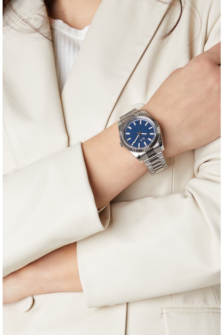 The Monaco Bracelet Watch, 40mm, Alternate, color, MIDGNIGHT BLUE