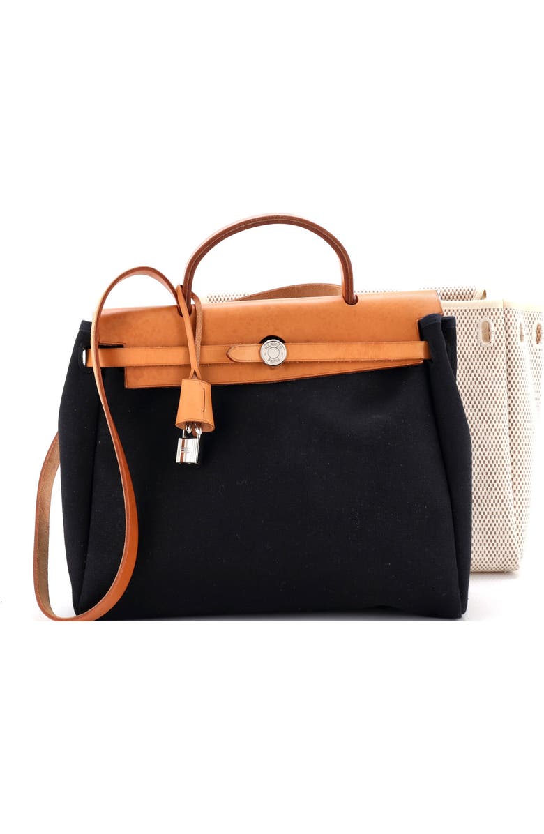 Pre-Owned Hermes Herbag Toile and Leather PM, Alternate, color, Ecru