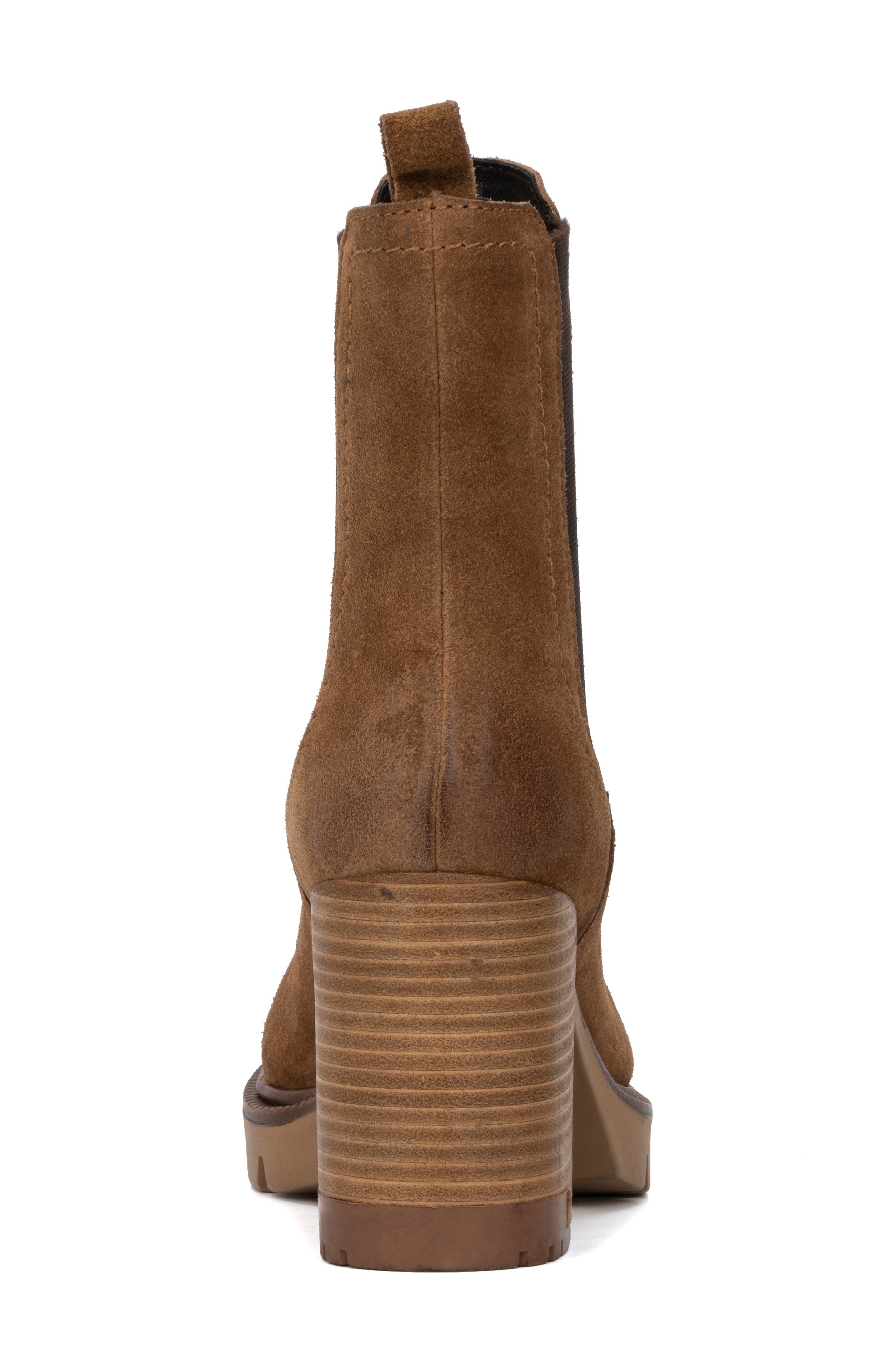 VINTAGE FOUNDRY Penelope Leather Bootie, Alternate, color, Cognac