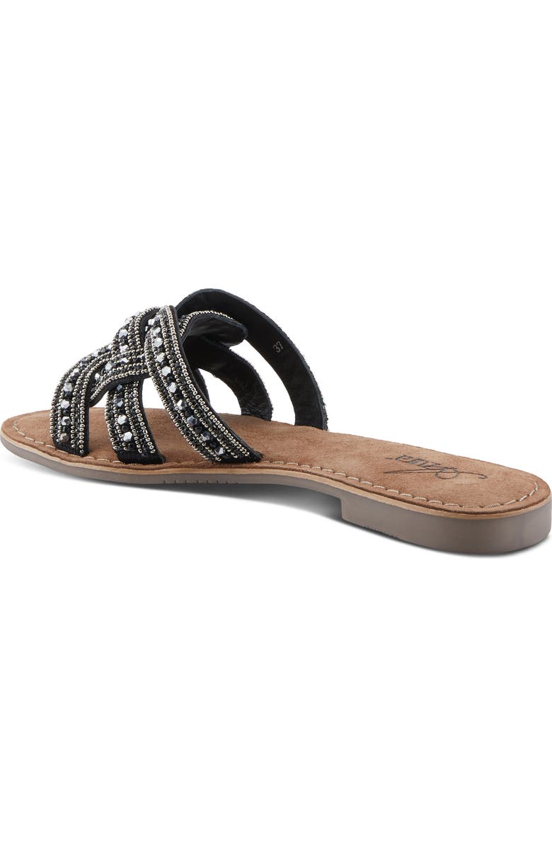 AZURA BY SPRING STEP Poshco Beaded Slide Sandal, Alternate, color, Black Multi