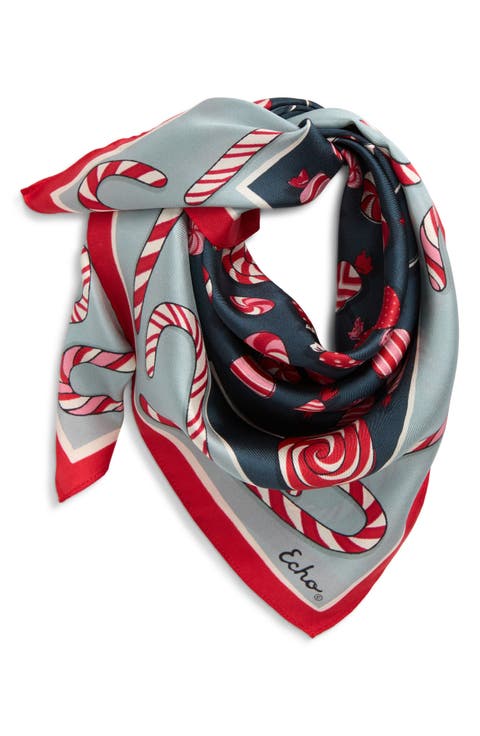 Christmas Candy Silk Bandana Scarf