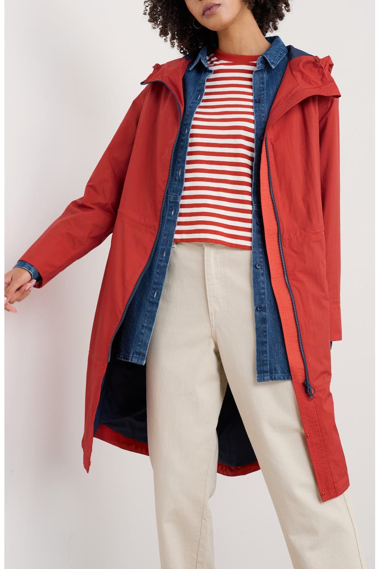 Mistborne Waterproof Hooded Raincoat, Main, color, DARK CINNAMON