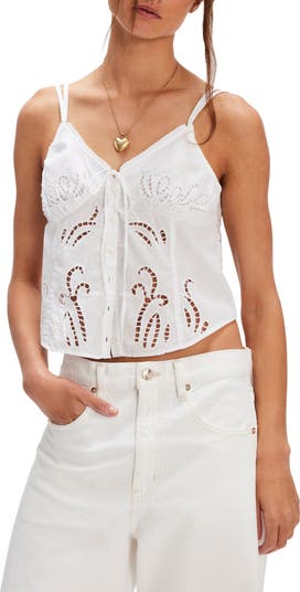 (取寄) フリーピープル レディース スウィート サミー アイレット トップ Free People women Sweet Sammi Eyelet Top Lucient White FREE PEOPLE Sweet Sammi Eyelet Top | City and Stars