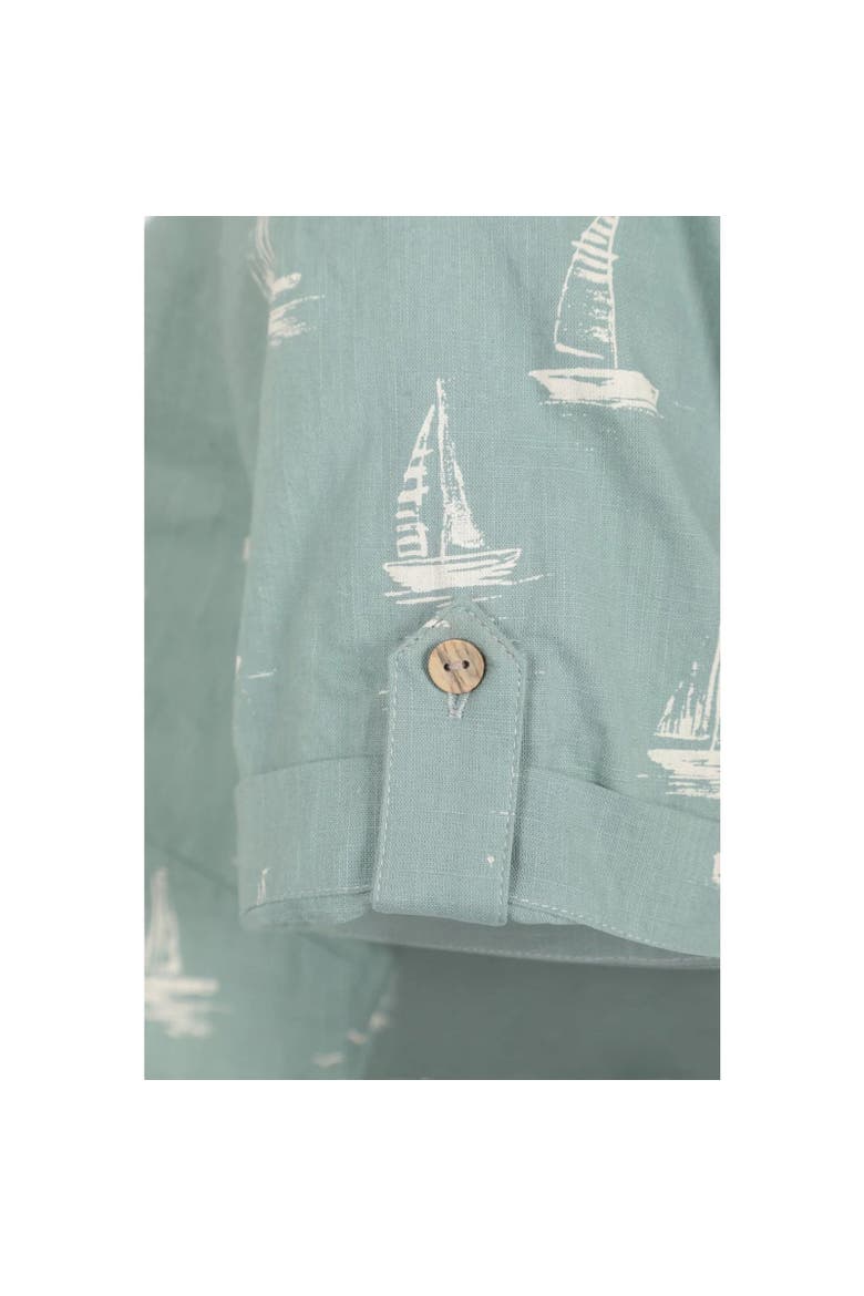 Coconut Sailboat Short-Sleeved Shirt, Alternate, color, Khaki Green