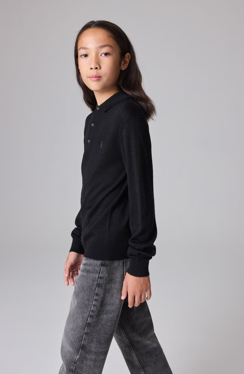 smALLSAINTS by ALLSAINTS Kids' Long Sleeve Wool Blend Polo, Alternate, color,