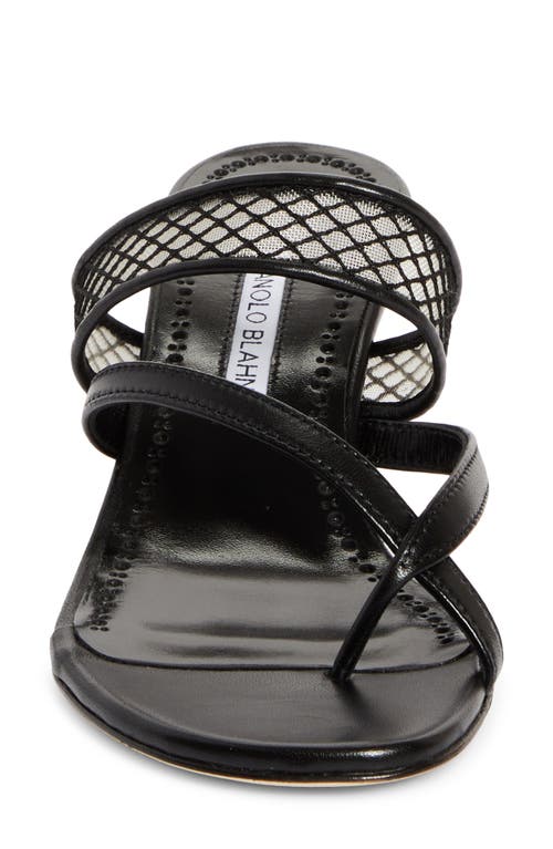 Manolo Blahnik Sulna 50 Leather Mules In Black | ModeSens