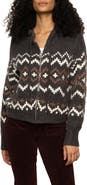 Sanctuary Fair Isle Zip Sweater Hoodie