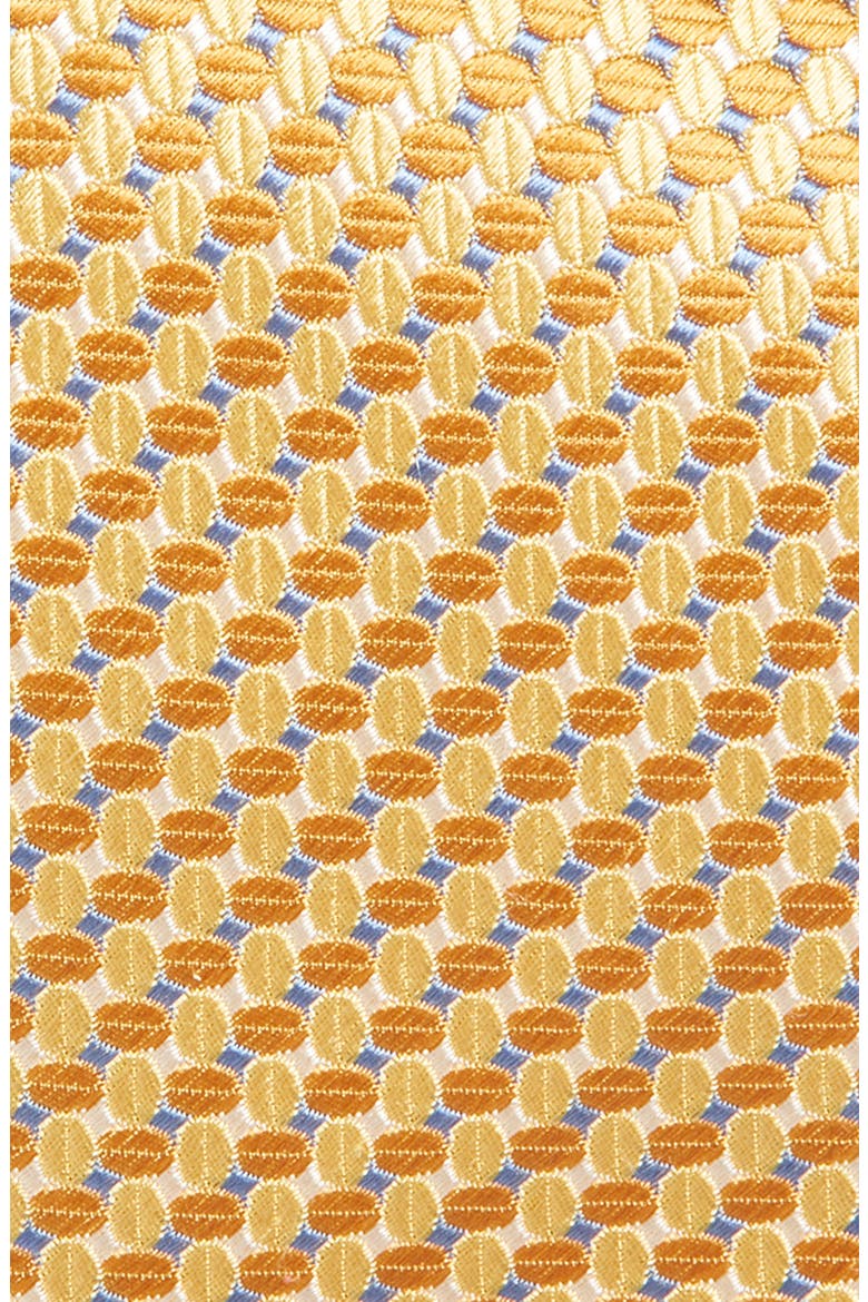 Geometric Silk Tie, Alternate, color, YELLOW