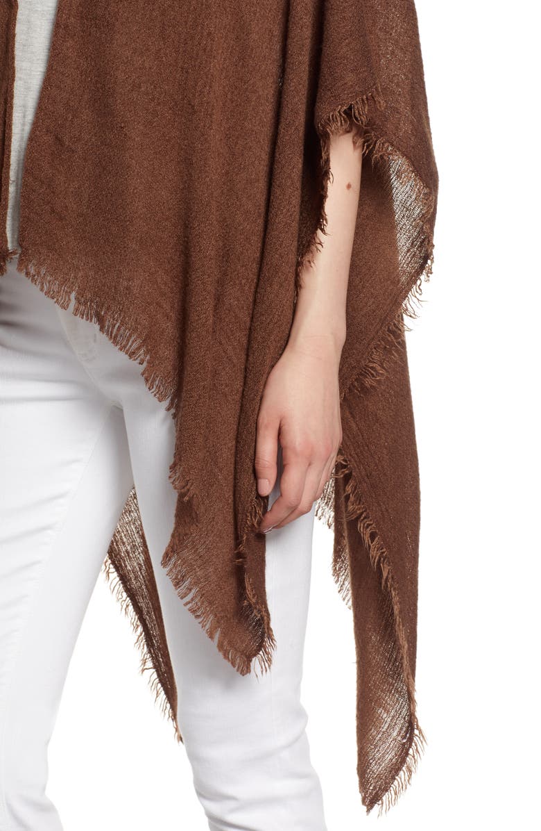 Echo Fringe Trim Cape, Alternate, color,