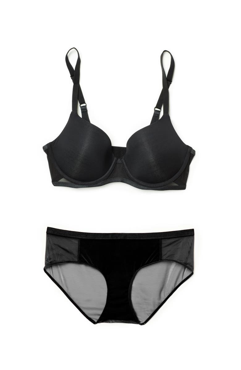 Adore Me Fallon Contour Full Coverage Bra, Alternate, color, Black