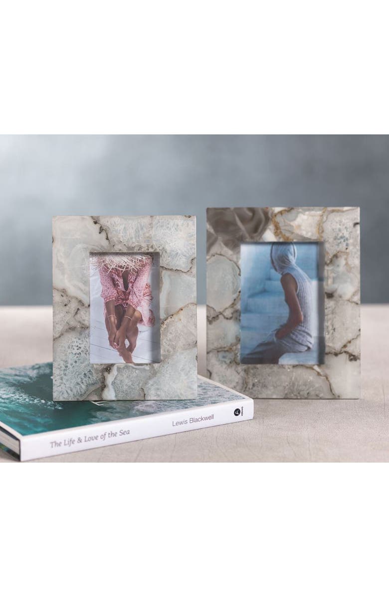 Zodax Preto Agate Picture Frame, Alternate, color, Ivory/ Beige