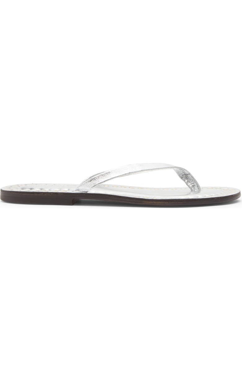 Jeffrey Campbell Katrina Flip Flop, Alternate, color, Silver Gold