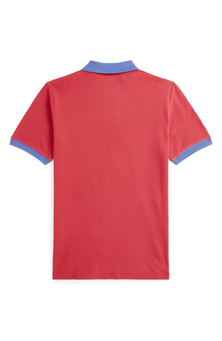 Ralph Lauren Kids' Contrast Collar Cotton Piqué Polo, Alternate, color, 