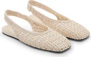 MANGO Woven Slingback Flat