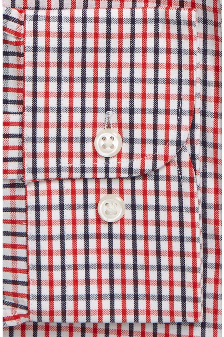 Tech-Smart Traditional Fit Check Dress Shirt, Alternate, color, RED BLAZE
