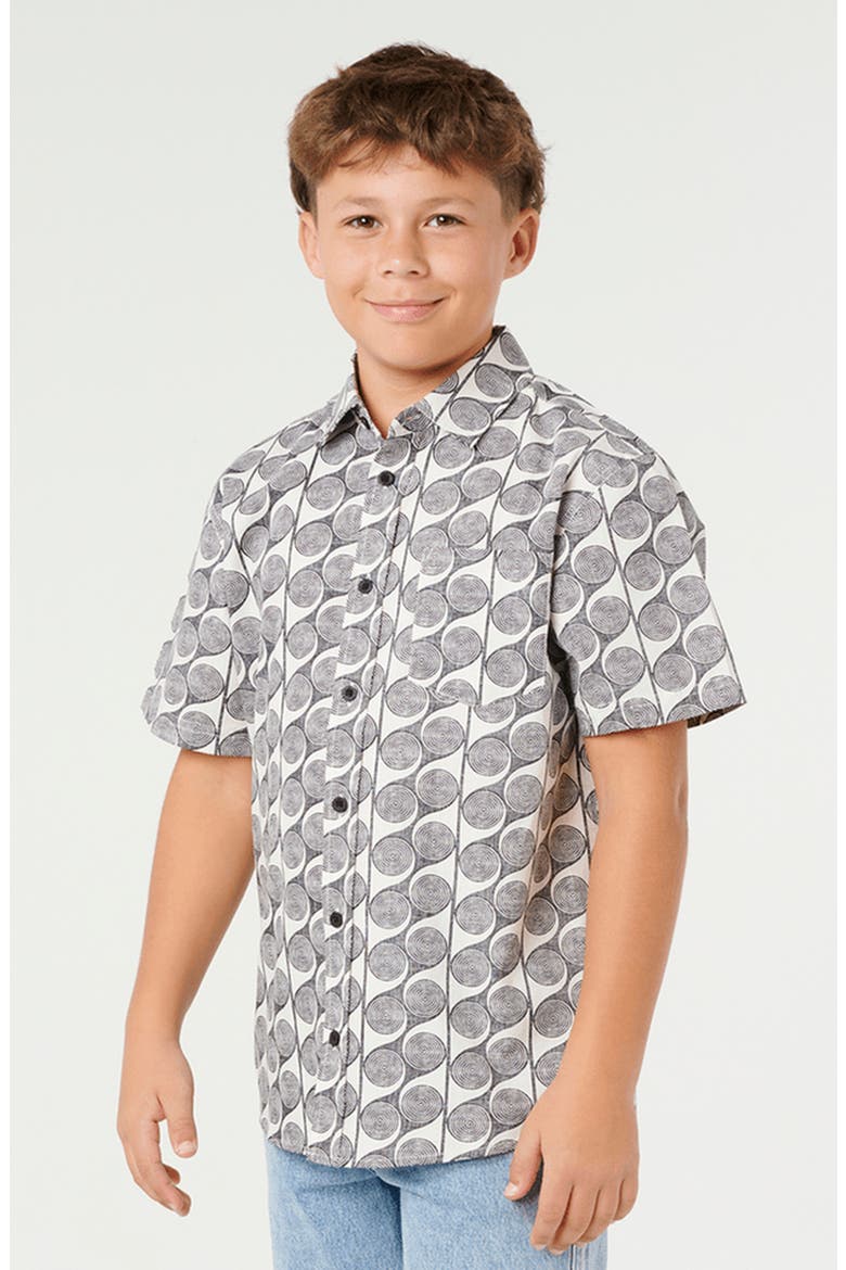 Kids' Artist of the Search Yardy Short Sleeve Button-Up Shirt, Alternate, color, WASHED BLACK