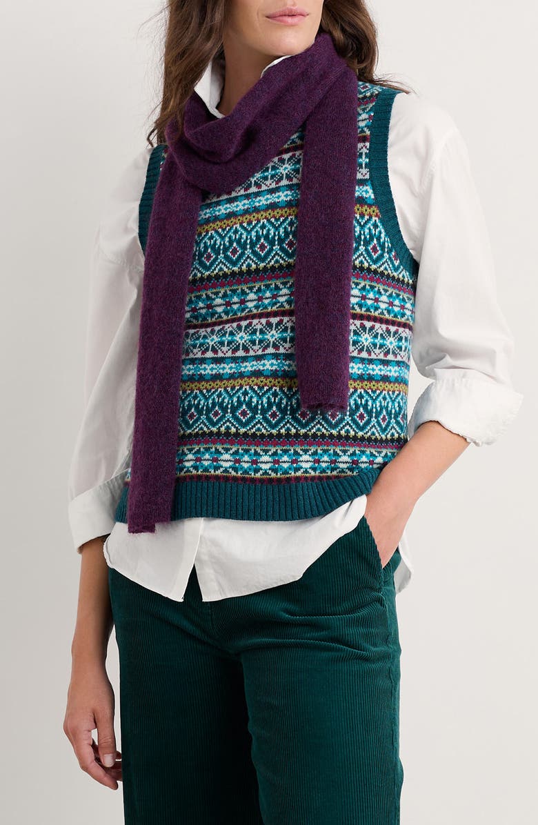 Seasalt Cornwall Percella Cove Fair Isle Merino Wool Blend Sweater Vest, Main, color, Knit Open Garden Multi
