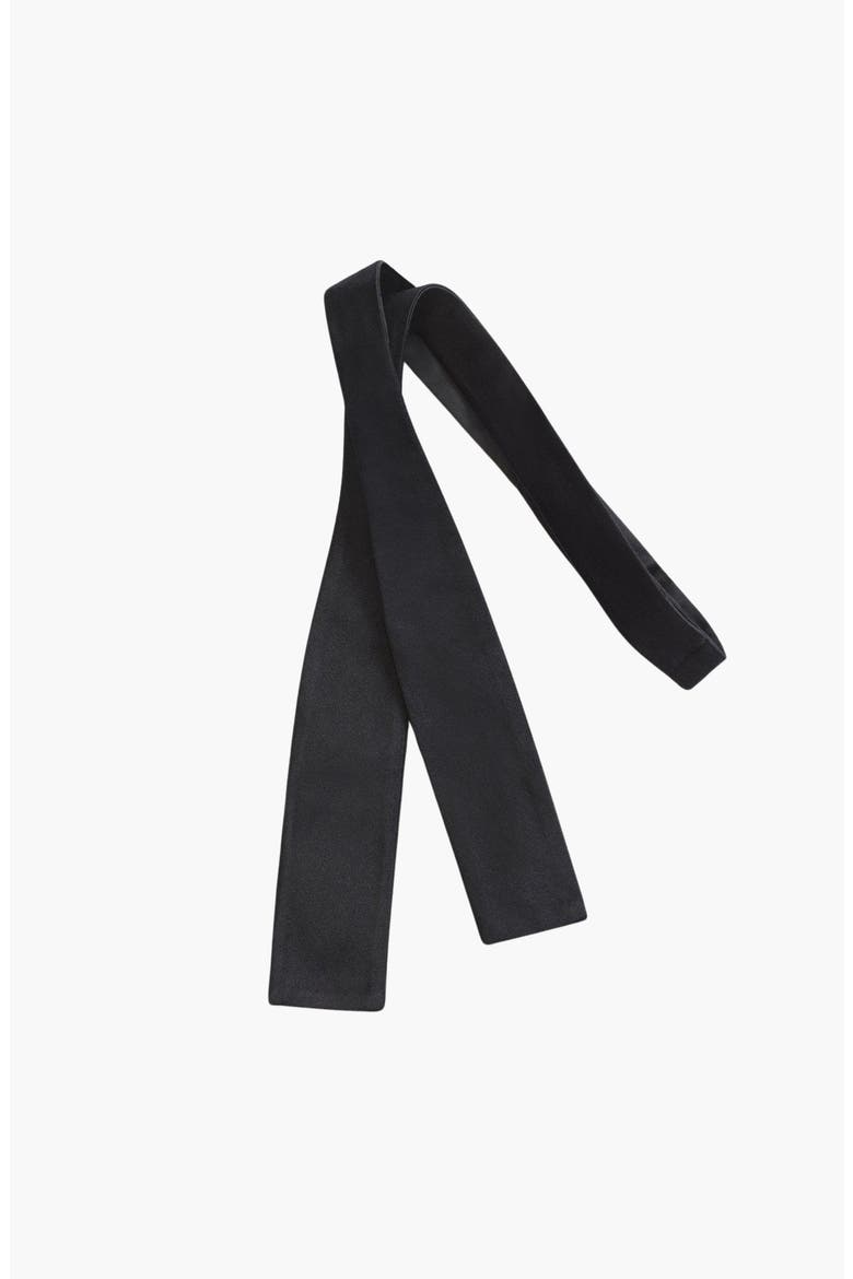Satin Straight Bow Tie, Alternate, color, Black
