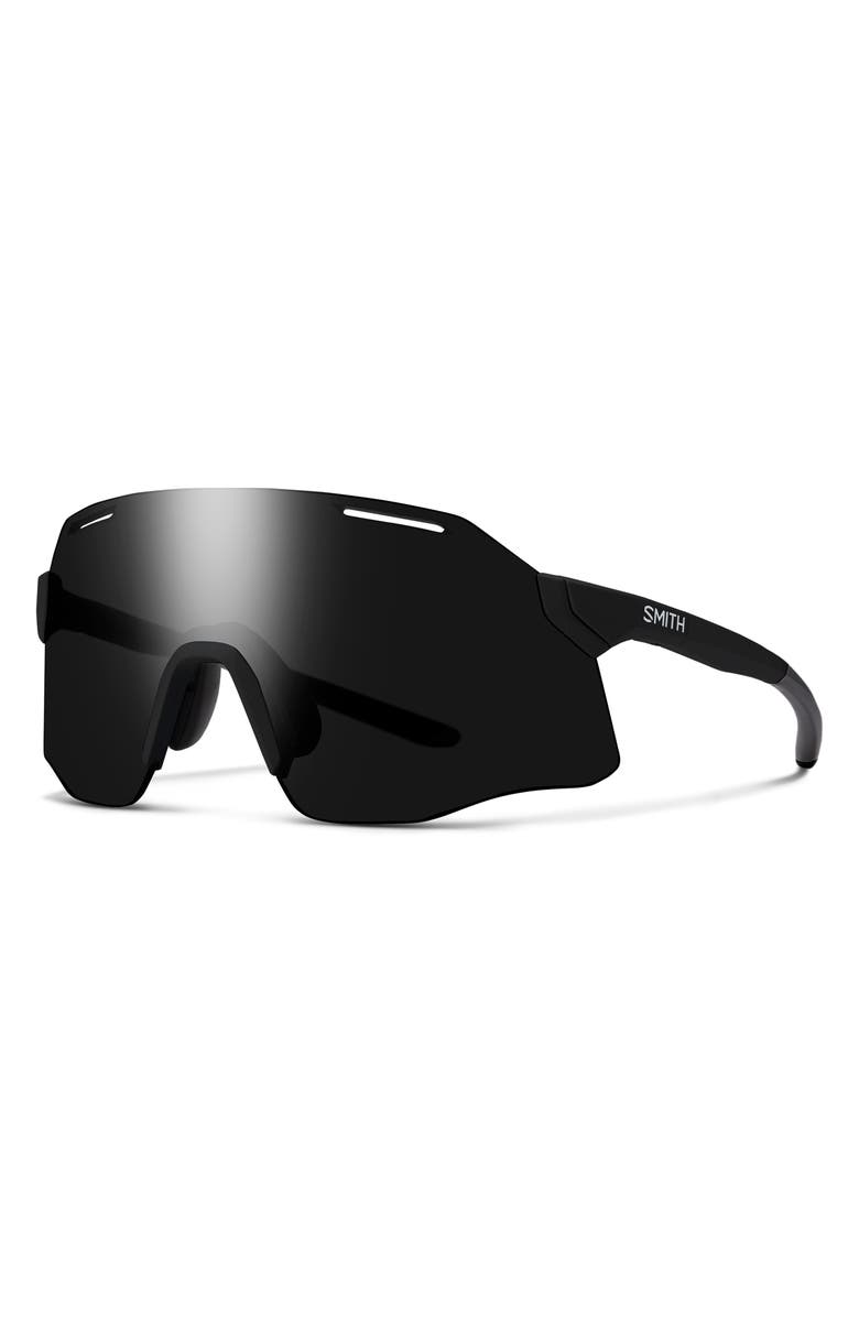 Smith Vert 139mm ChromaPop<sup>™</sup> Polarized Shield Sunglasses, Alternate, color, Matte Black / Chromapop Black