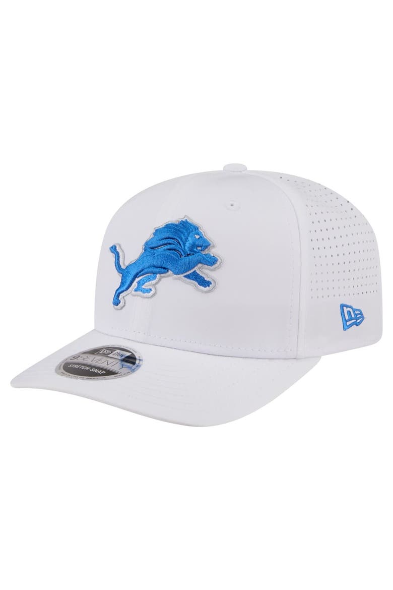 Men's New Era White Detroit Lions Name Plate 9SEVENTY Adjustable Hat, Main, color, White