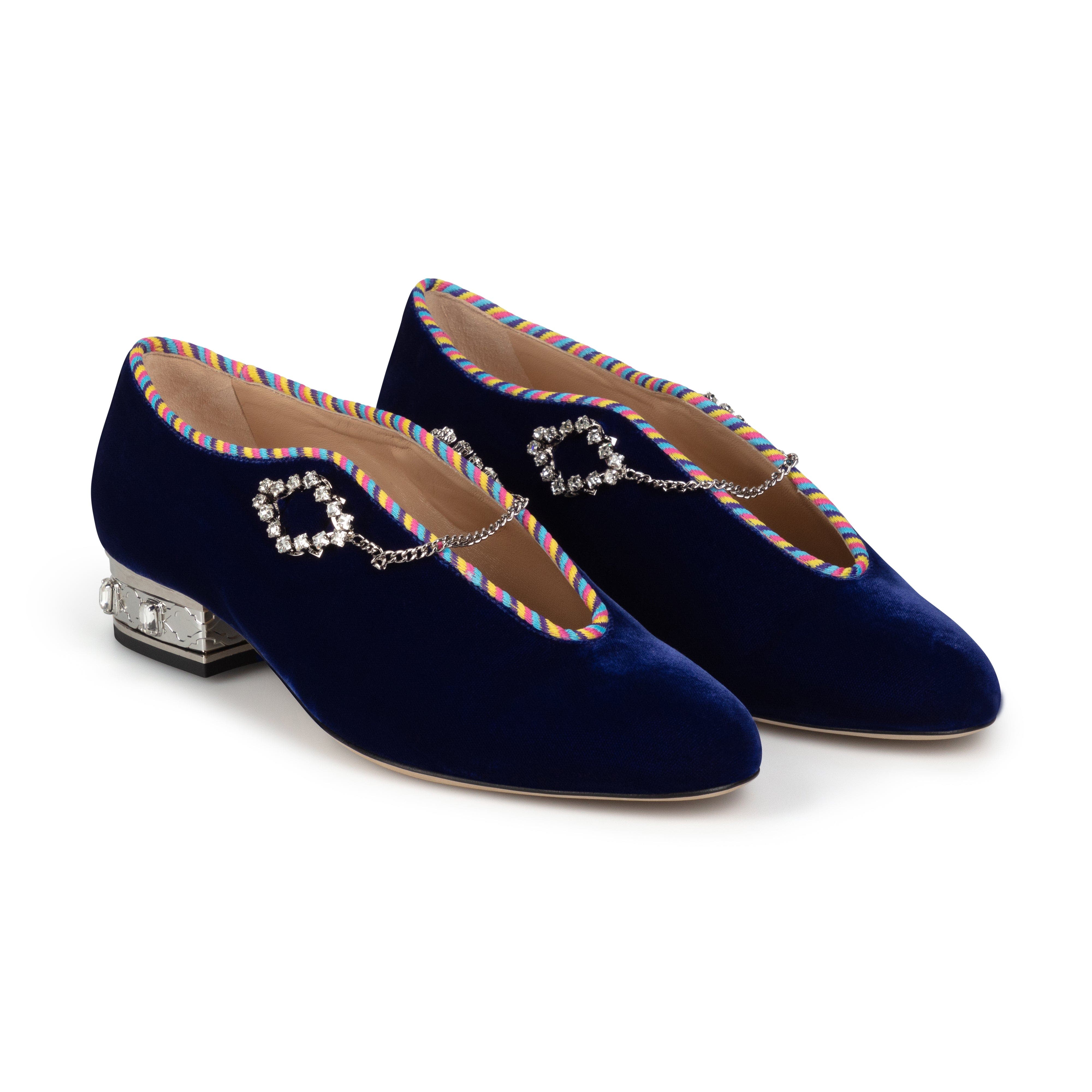 AIMEE ANN LOU Iris Slip-on Oxford in Velvet, Main, color, 