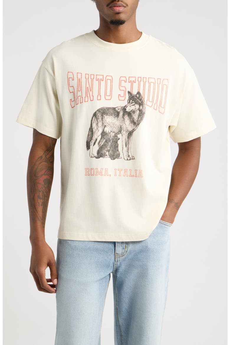 Roma Graphic T-Shirt, Main, color, CREAM