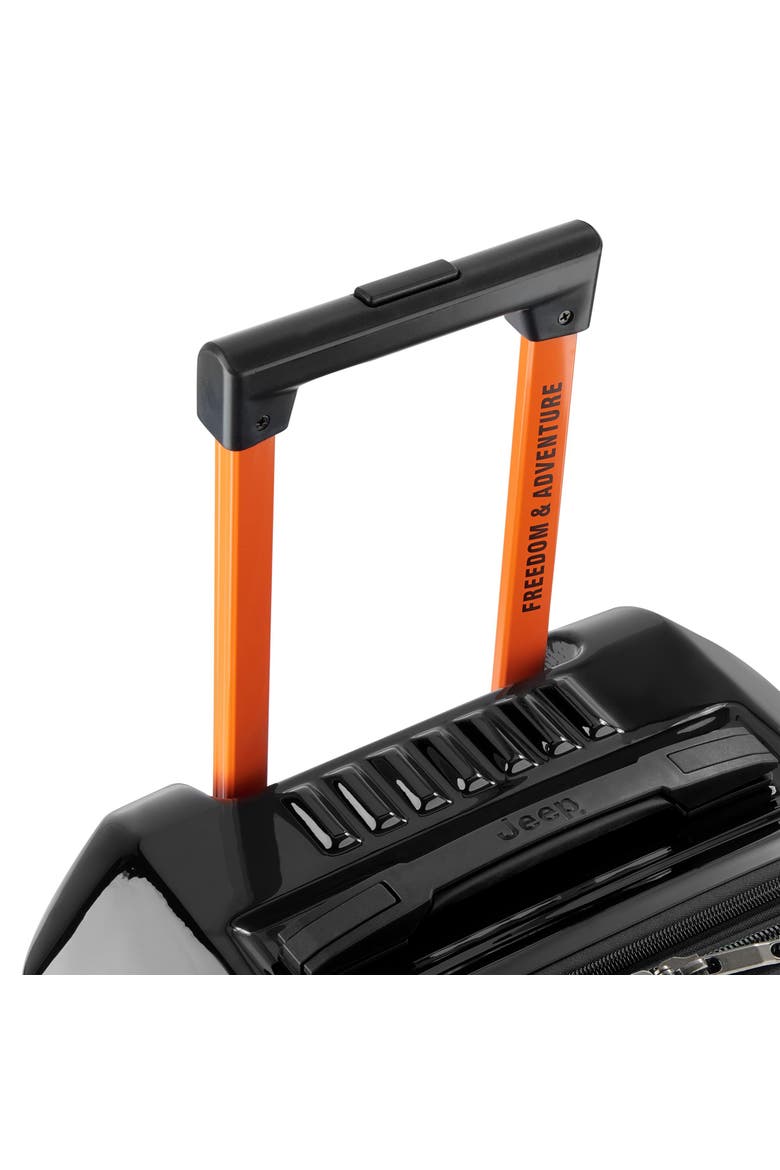 JH003B Checked-Large 30 Inch Hardside Expandable Luggage with Two Wheels, Alternate, color, Black
