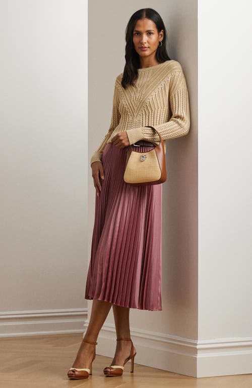 Shop Ralph Lauren Lauren  Cable Stitch Sweater In Sand Dune