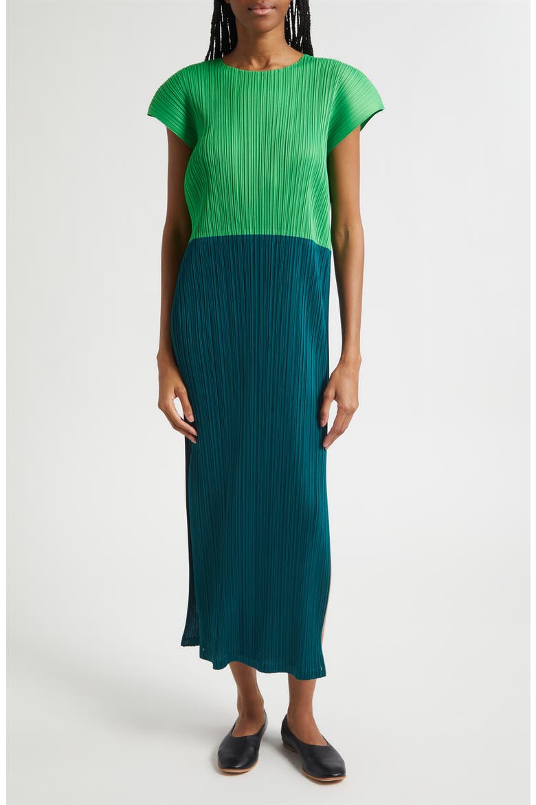Swing Colorblock Pleated Convertible Midi Dress (Women) | Nordstrom