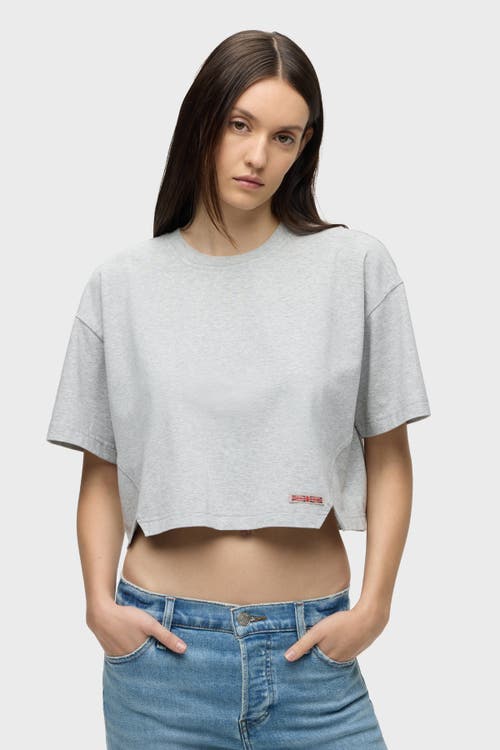 Shop Hudson Jeans S/s Forward Seam Tee In Heather Grey