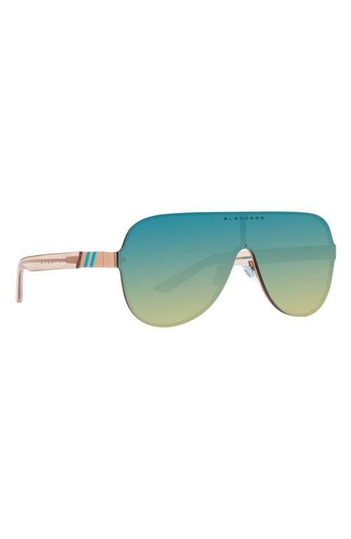 Blenders Eyewear Falcon 148mm Polarized Aviator Sunglasses In Blue