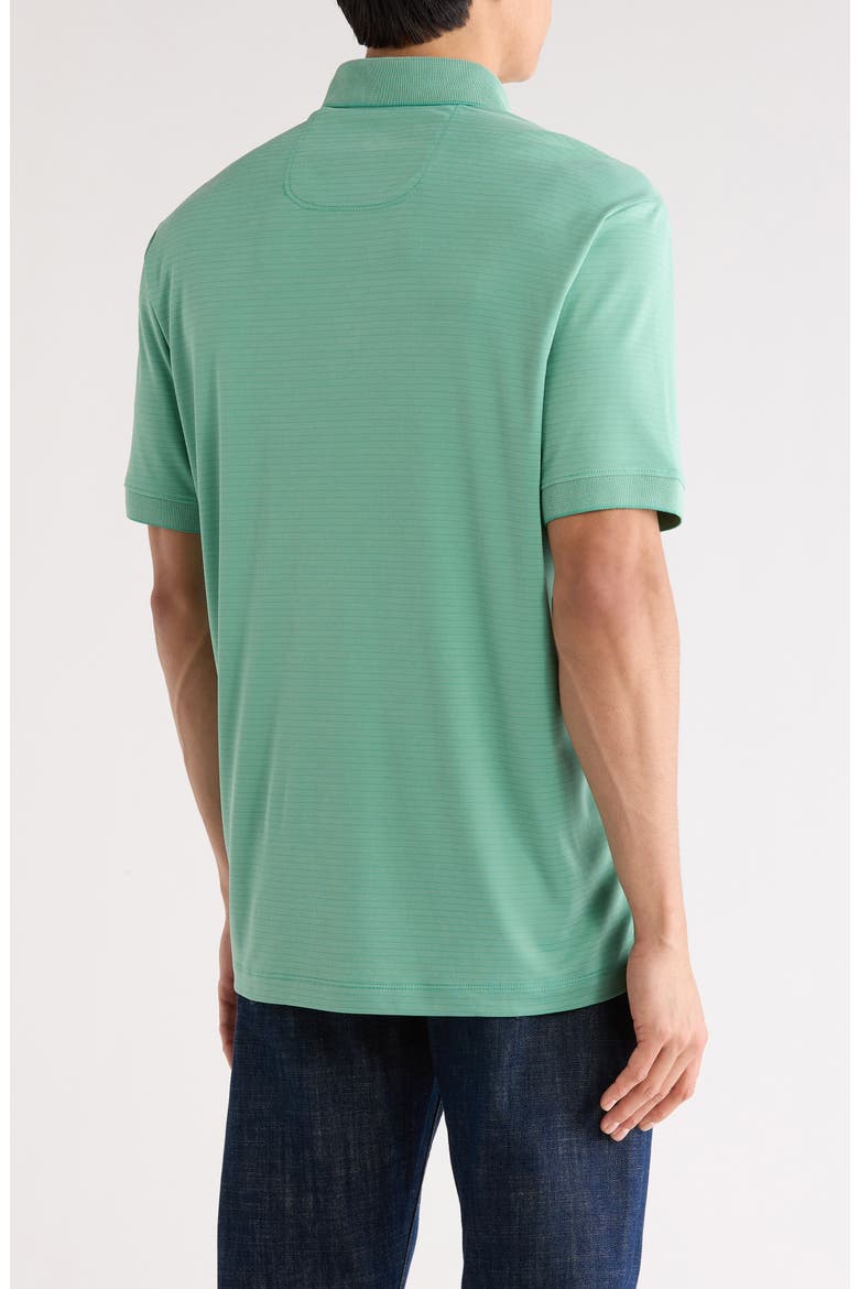 Bay Stripe IslandZone® Performance Polo, Alternate, color, AQUA VERDE