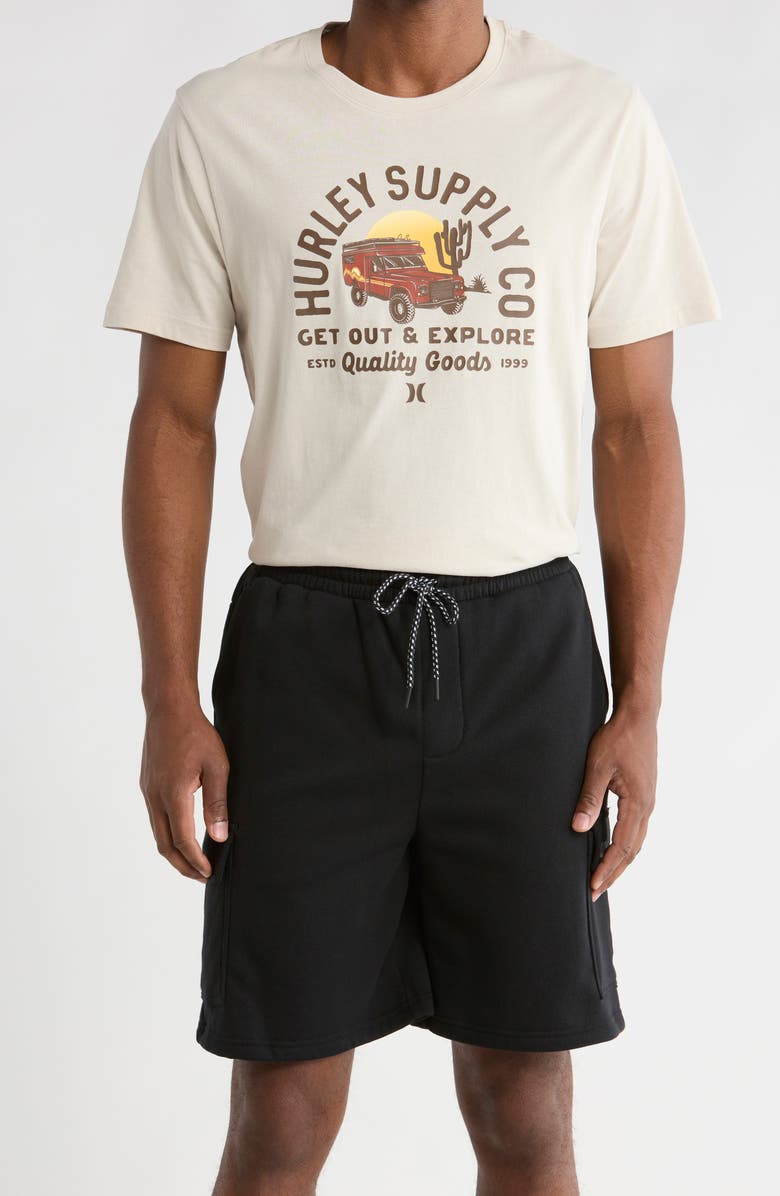 Hurley Activation Cargo Shorts, Main, color, Black