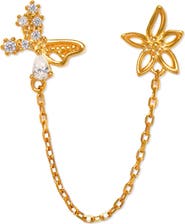 Girls Crew Butterfly Effect Double Piercing Chain Earring