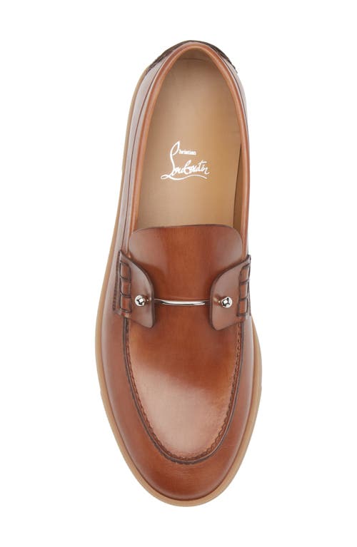 Christian Louboutin Slip-on Chambeliboat Flat In Brown
