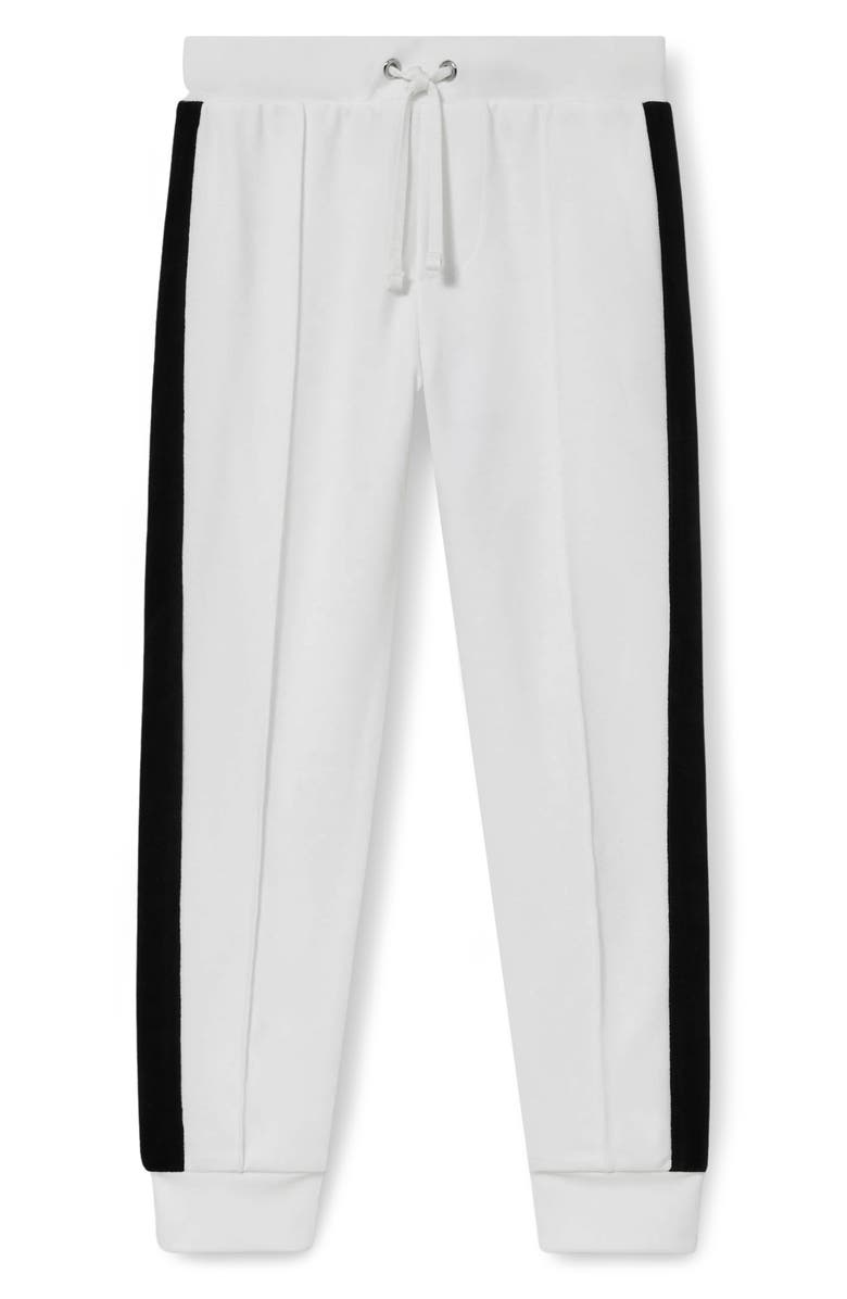 Reiss Kids' Larose Jr. Pintuck Velour Stripe Joggers, Main, color, 