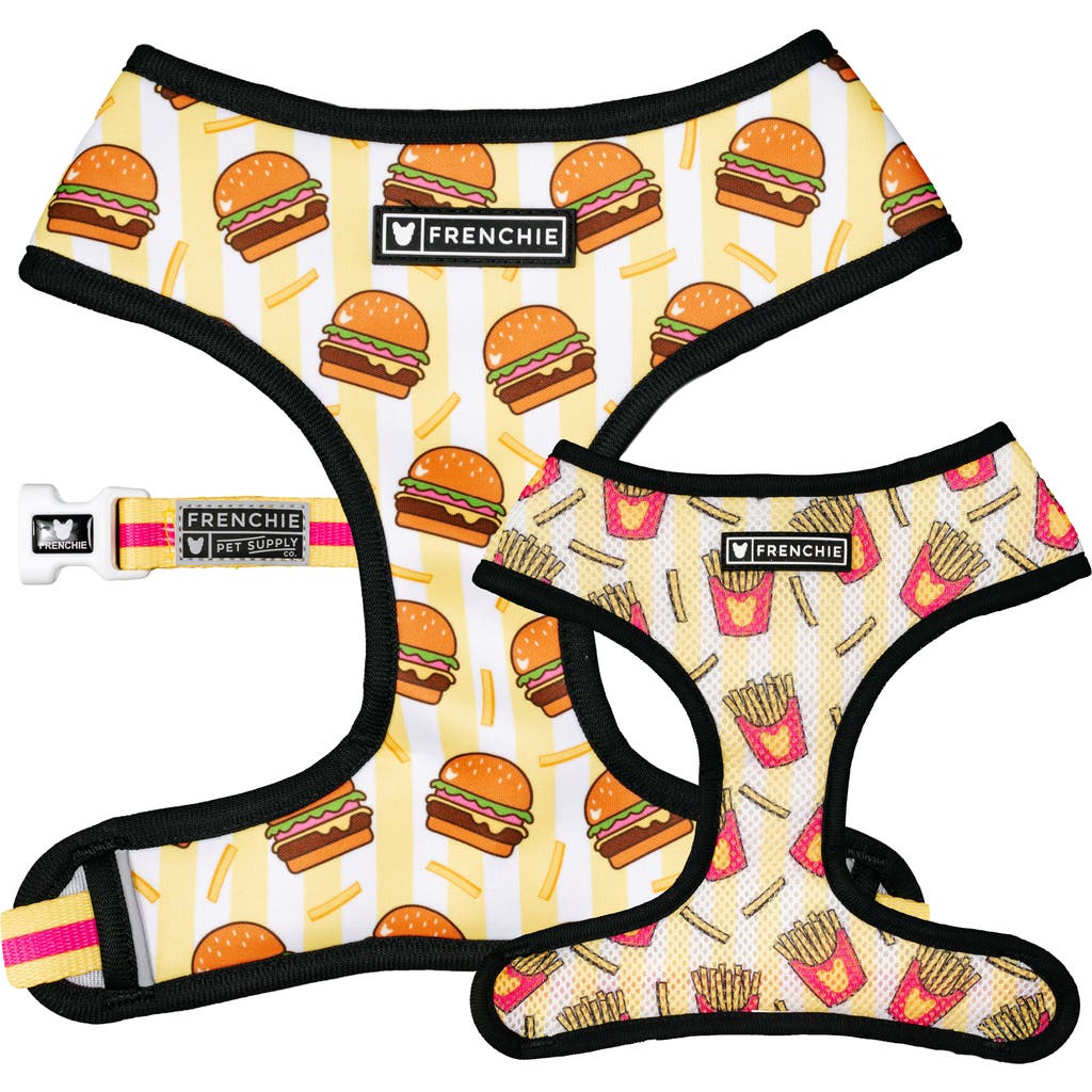 Frenchie Duo Reverible Harness in Burger N Fries  product