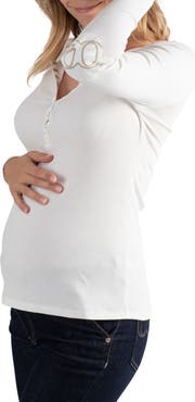 Cache Coeur Tunisian long sleeve pregnancy and nursing top