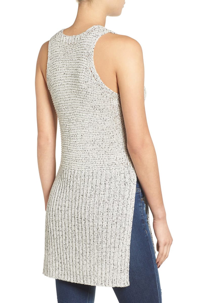 ASTR the Label ASTR Marled Sweater, Main, color, White-Black