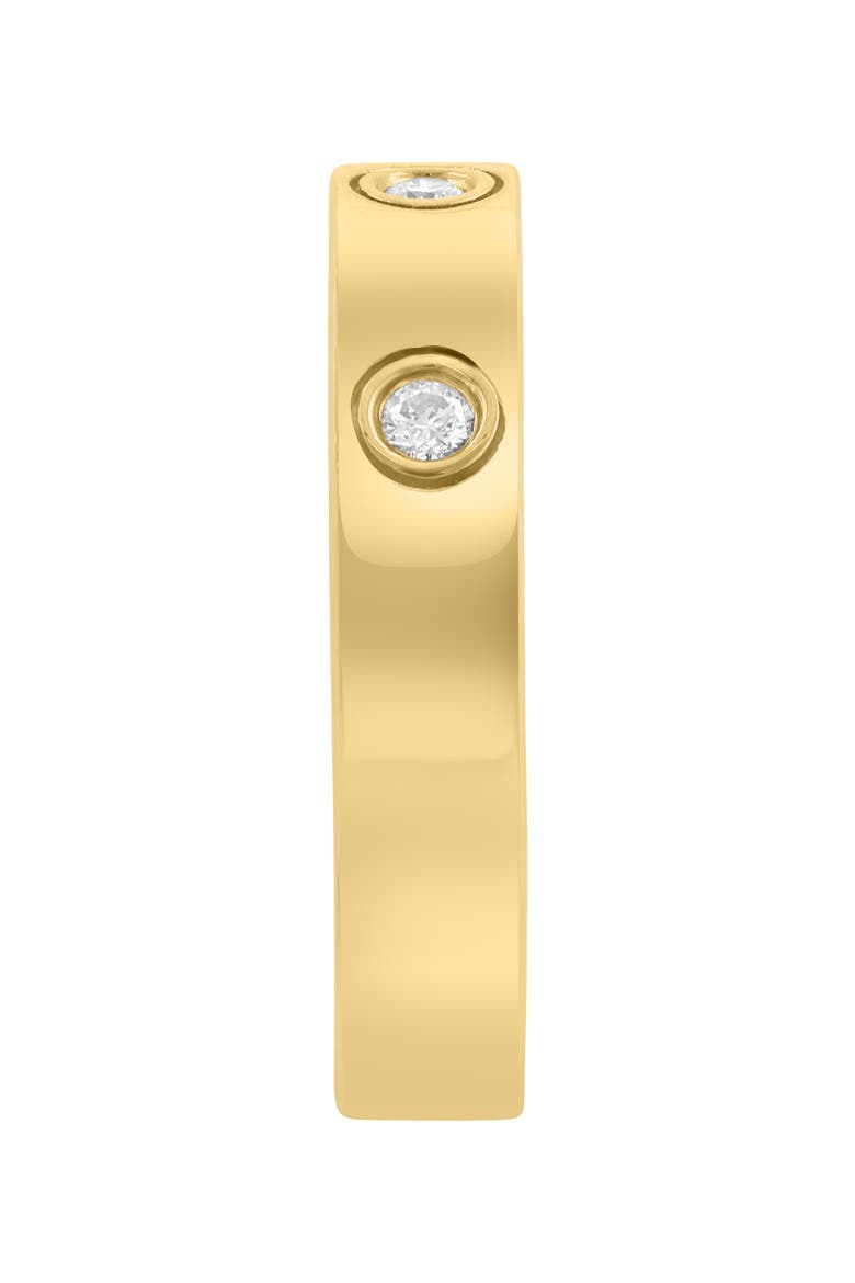 14K Gold Plated Sterling Silver Diamond Band Ring, Alternate, color, GOLD