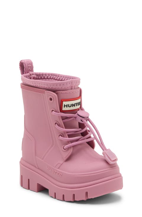 Kids' Stamp Waterproof Lace-Up Rain Boot